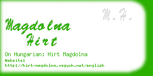 magdolna hirt business card